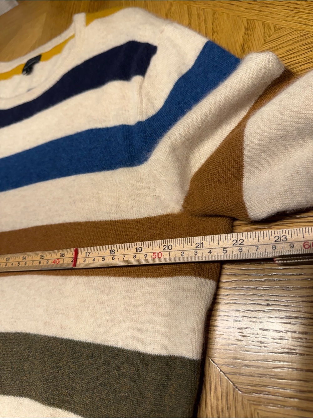 J.Crew 100% Cashmere Striped Sweater Men’s Large Multicolor Crewneck - Picture 12 of 13